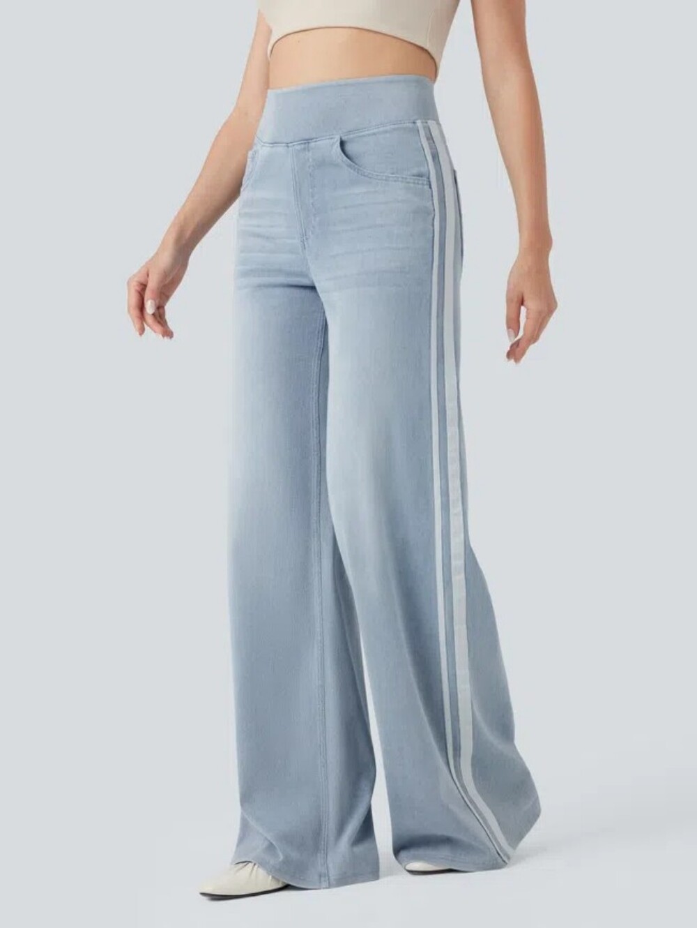 Halara Flex™ High Waisted Stripe Wide Leg Flowy